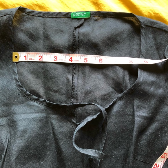 Benetton linen black dress one piece - Picture 6 of 13